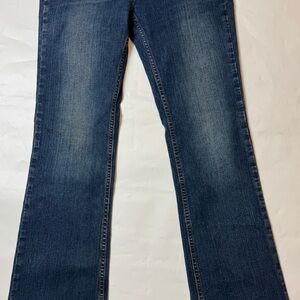 Express Jeans Low Rise Flare Chelsea Wash Denim Size 4